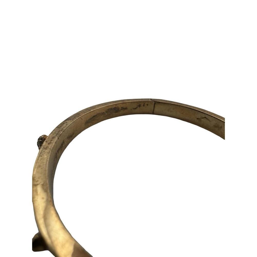 Kurt Geiger Enamel Bangle Bracelet Orange Gold Tone - Picture 7 of 7